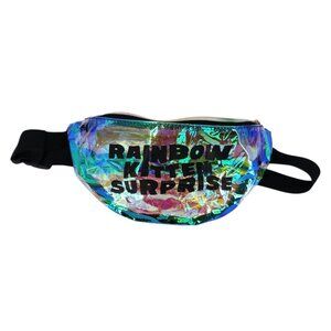 NEW Rainbow Kitten Surprise Fanny Pack Hip Bag Belt Bag Iridescent Festival